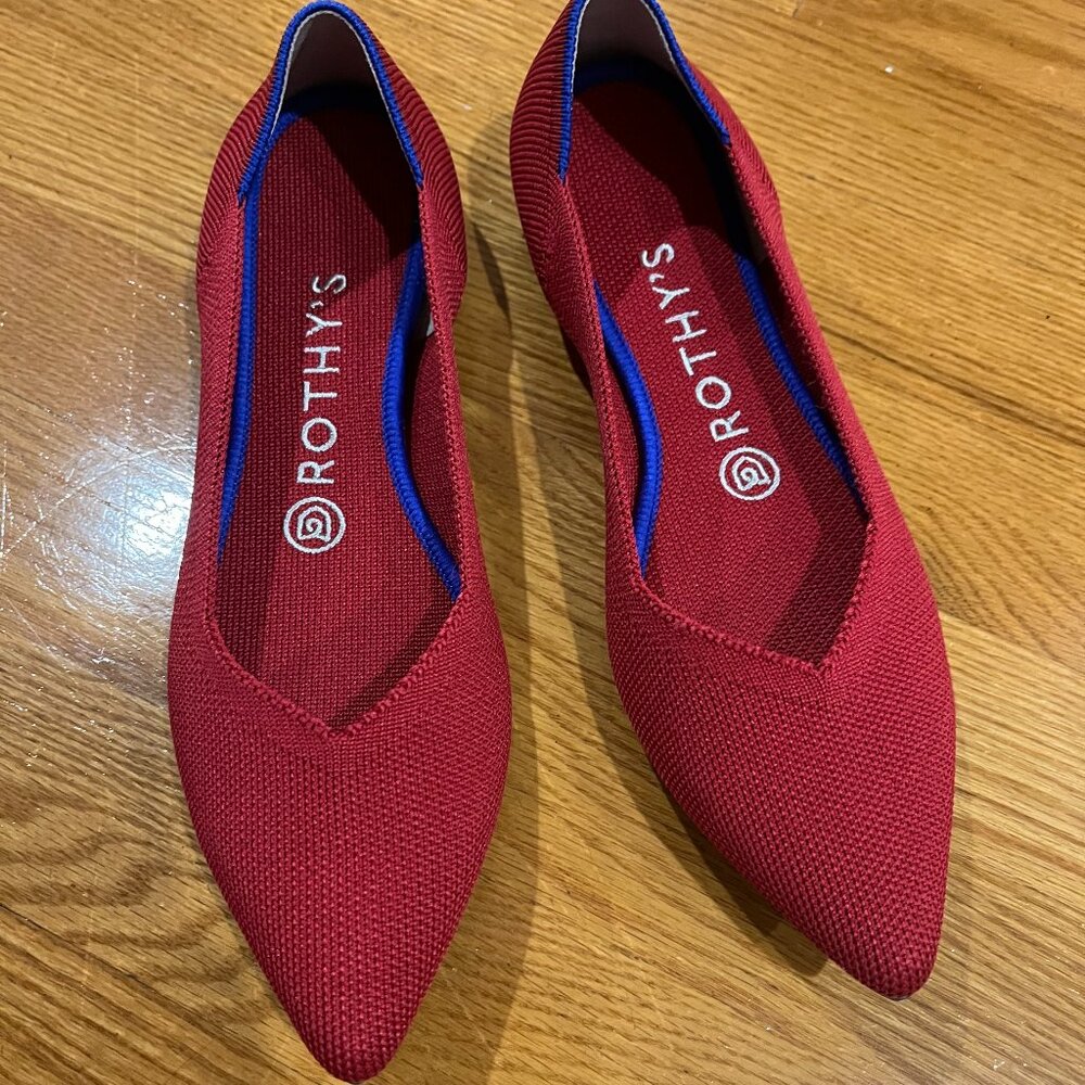 Rothy's Red Size 7 ½ The Point Flats